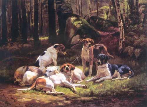 Carlo Saraceni Dogs France oil painting art